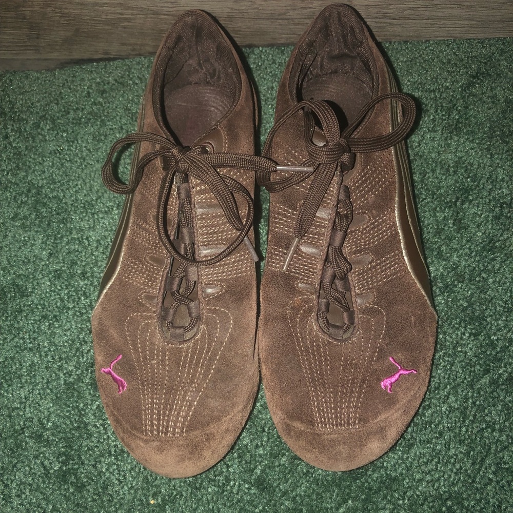 Brown Puma sneakers